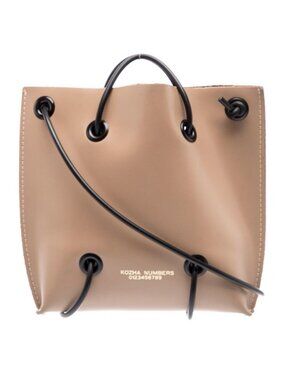 kozha numbers Authentic Tan Brown Black Leather Utility Shoulder Bag